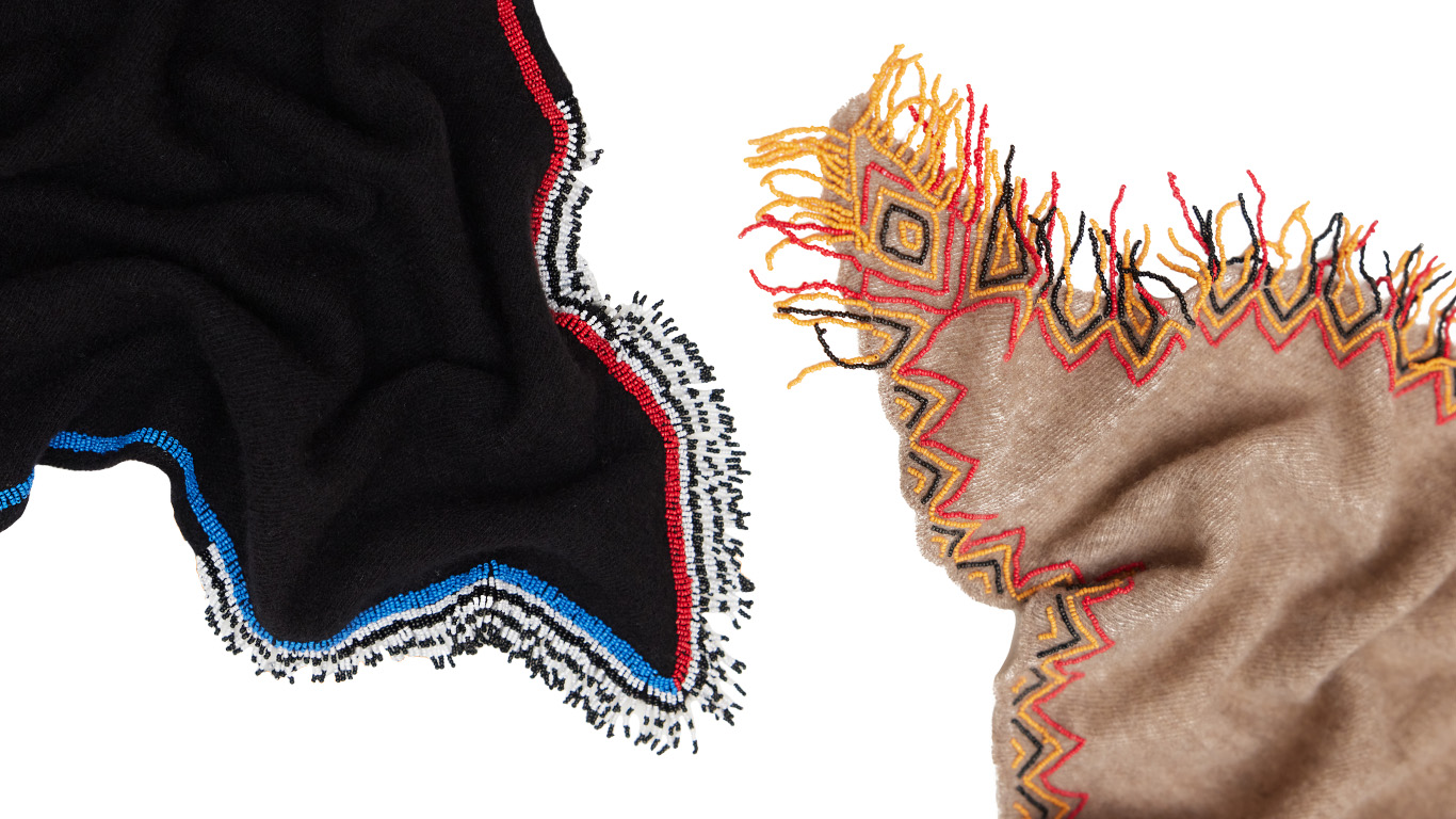 Scarves, stoles and foulards in limited edition