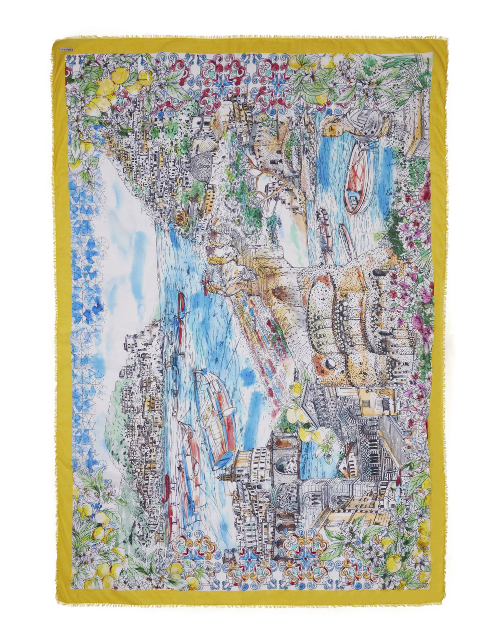 Costiera | Printed scarf in collaboration with Paolo Fiumi Costiera | Printed scarf in collaboration with Paolo Fiumi