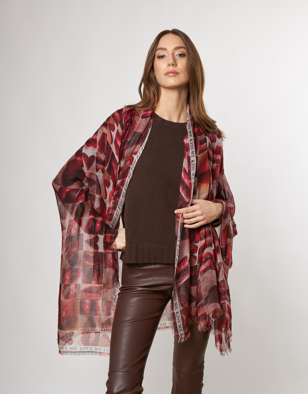 Printed shiny stole | Faliero Sarti Smak