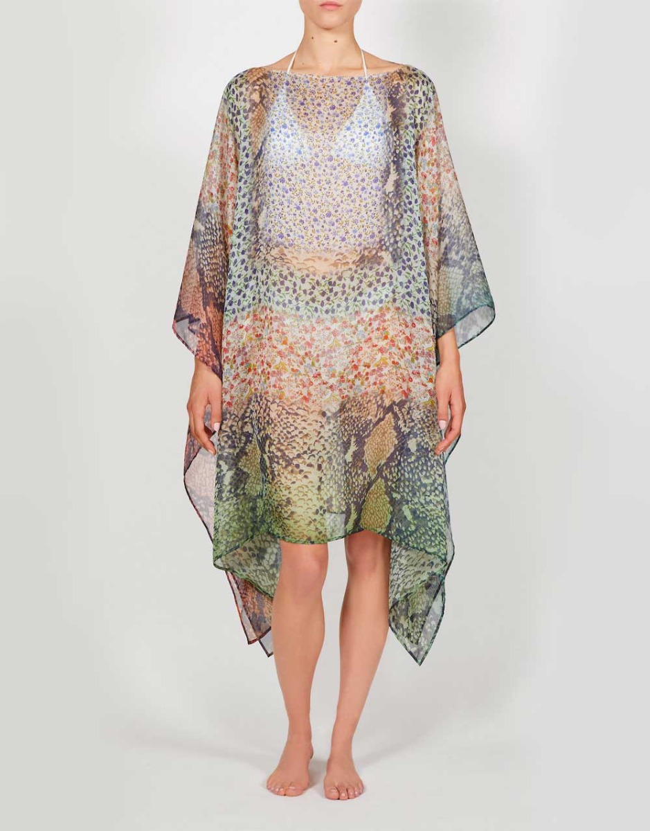 Silk poncho | Faliero Sarti Boance