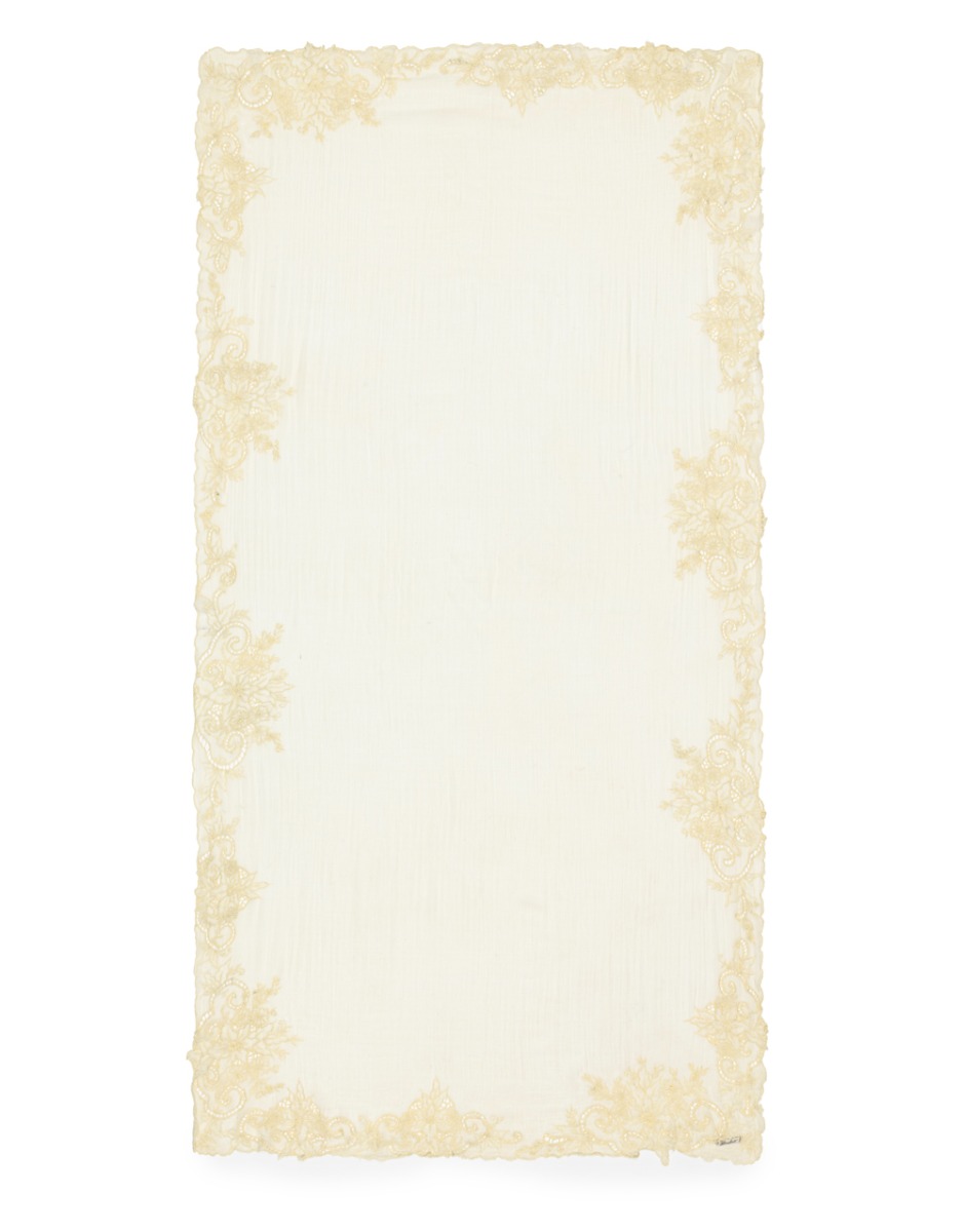 <style type="text/css"><!--td {border: 1px solid #ccc;}br {mso-data-placement:same-cell;}--></style>
<p><span data-sheets-value="{&quot;1&quot;:2,&quot;2&quot;:&quot;Cotton blend scarf with embroidery&quot;}" data-sheets-userformat="{&quot;2&quot;:4224,&