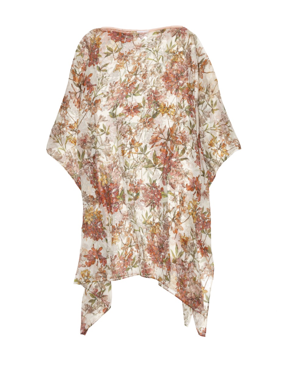 Floral print poncho | Faliero Sarti Vera