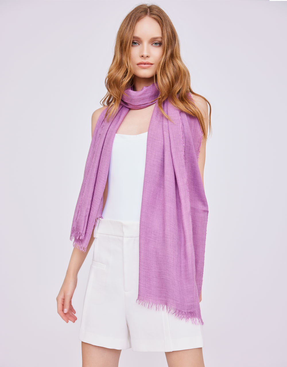Azzurra U | Modal and cashmere scarf