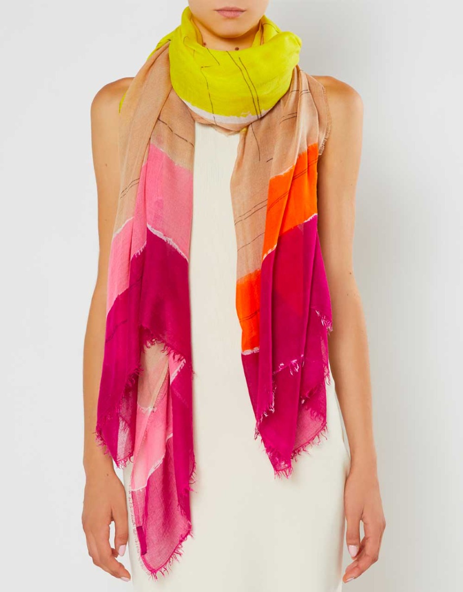 Modal and silk printed scarf | Faliero Sarti Lapis