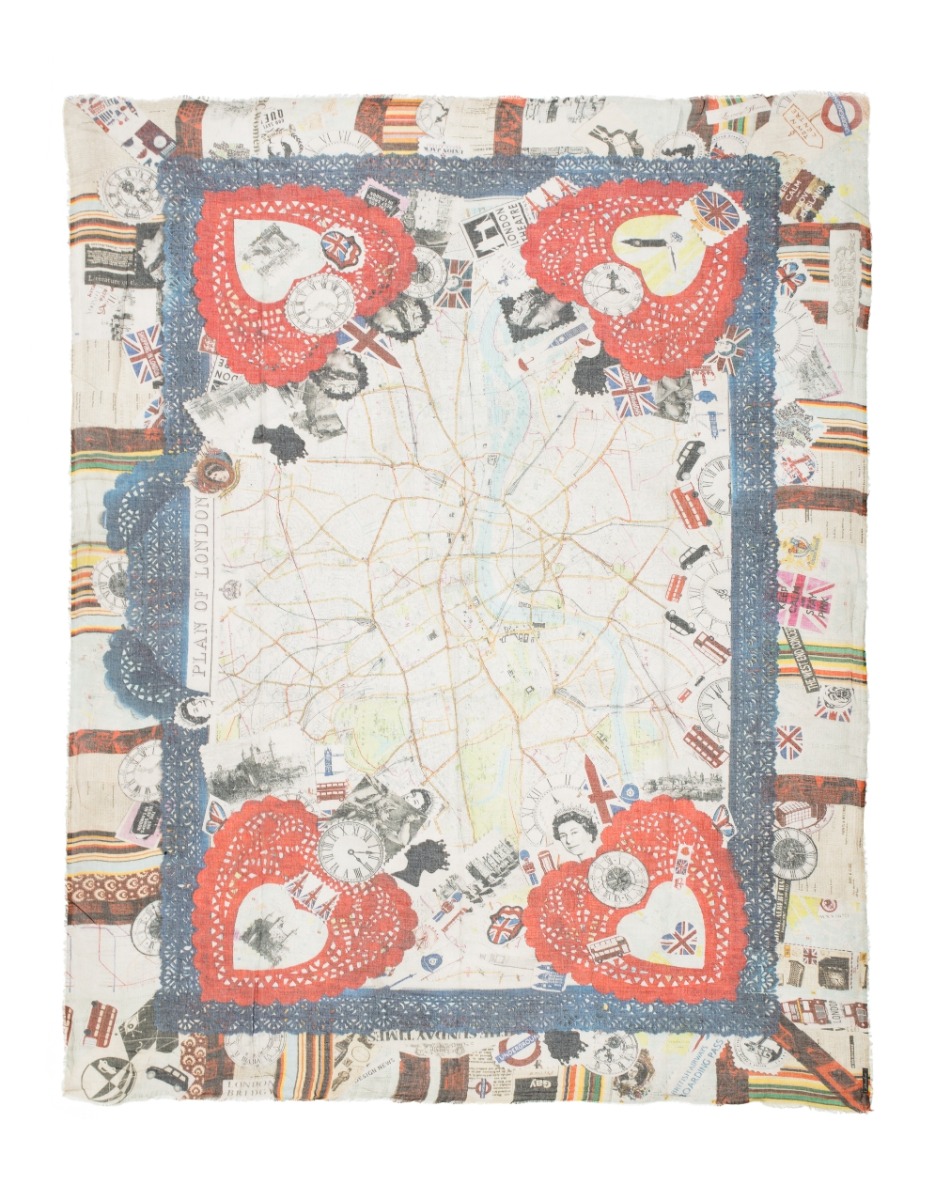 Sciarpa stampata misto modal | Faliero Sarti London Love