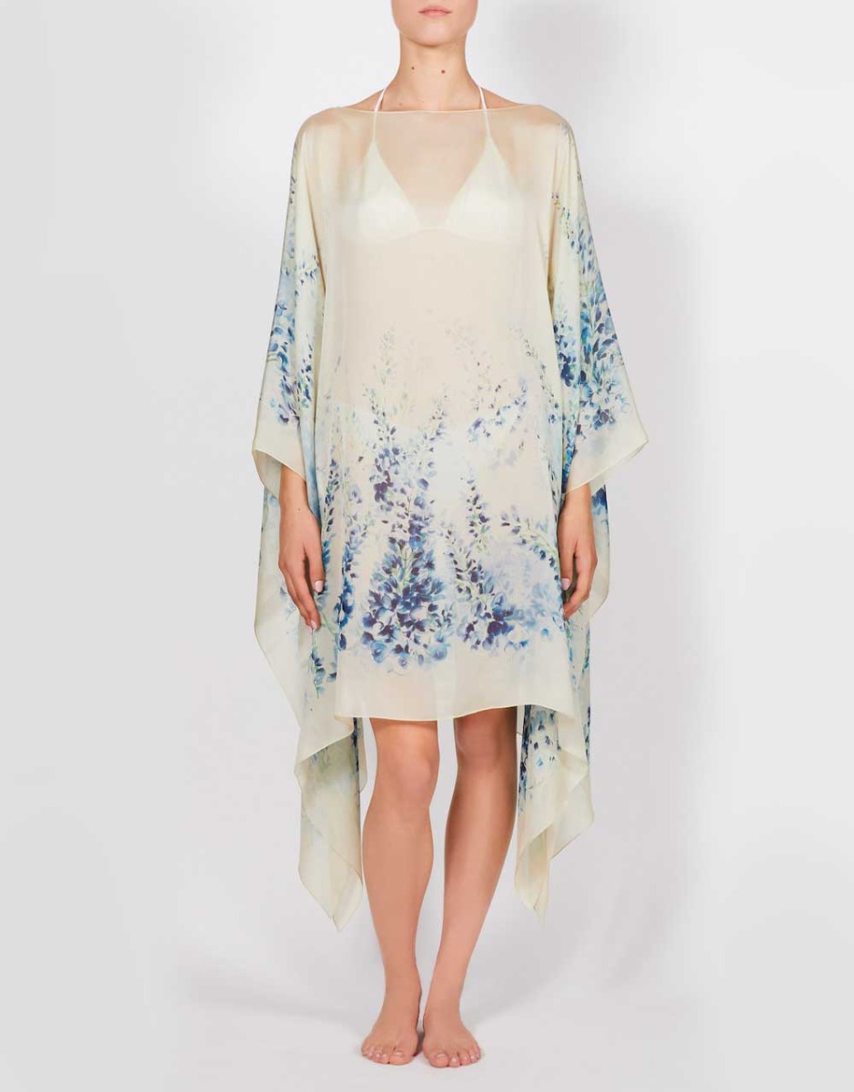 Silk poncho | Faliero Sarti Glicine