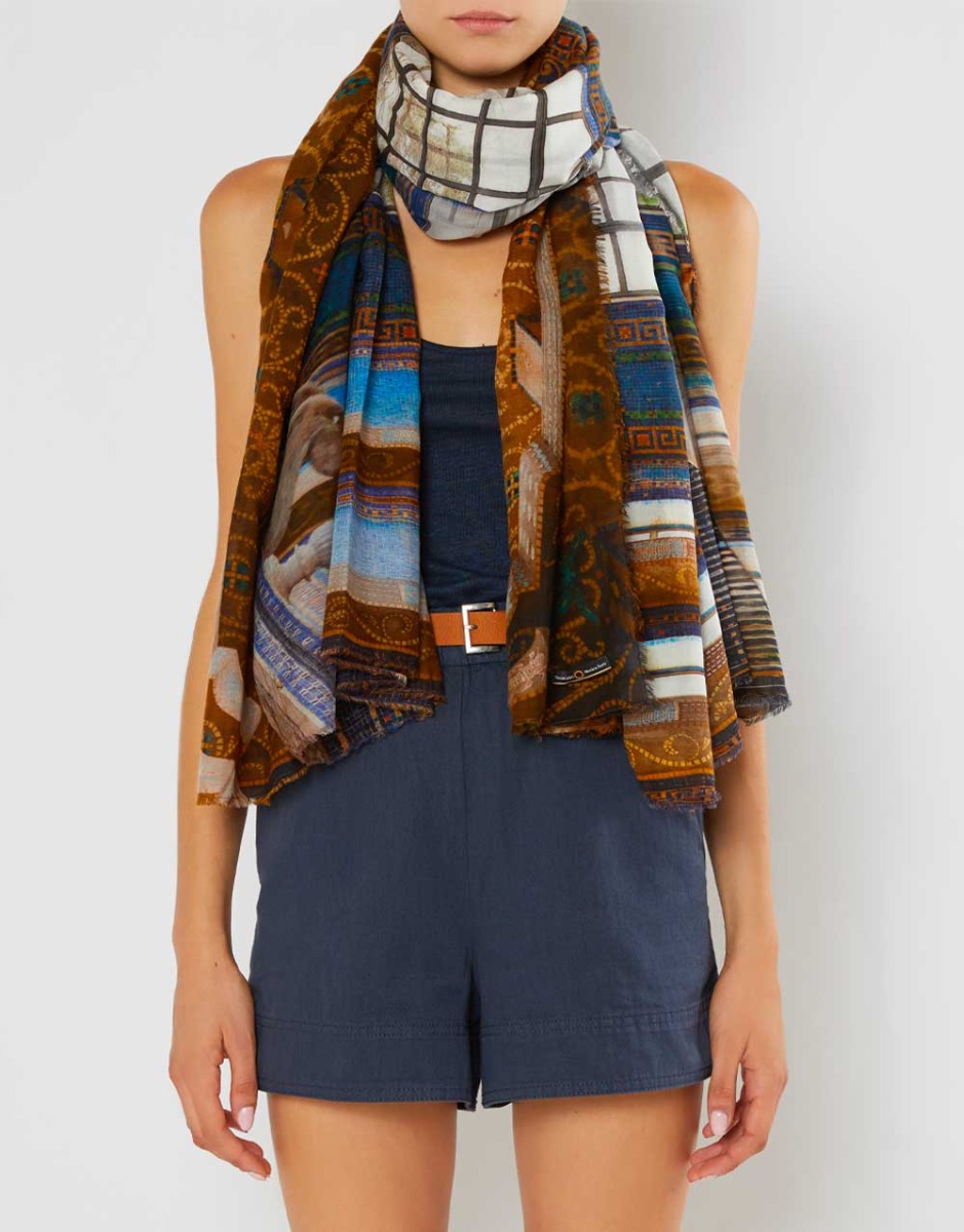 Modal and cotton blend scarf | Faliero Sarti Hearst Castle