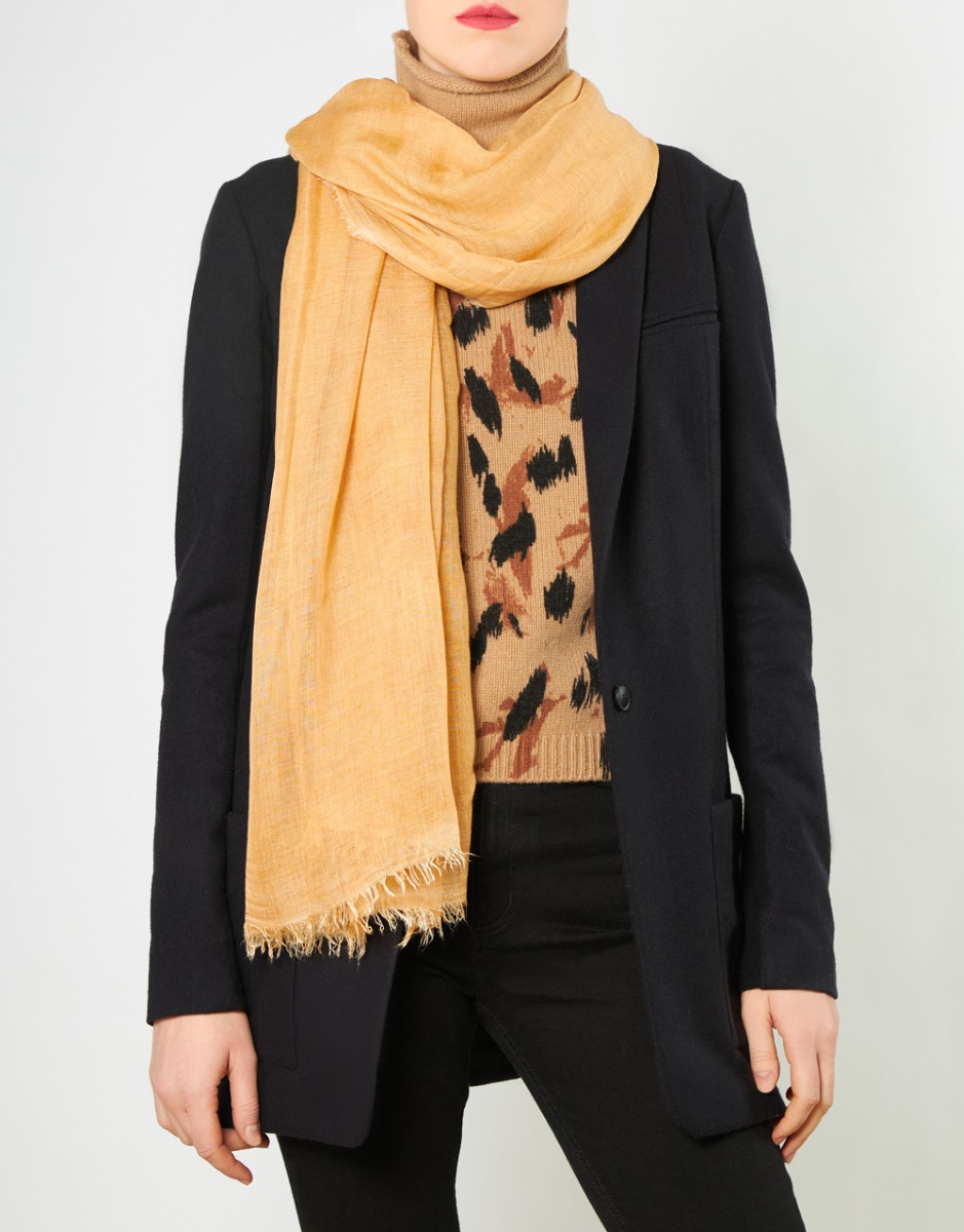 Modal and silk rectangular scarf | Faliero Sarti Tobia