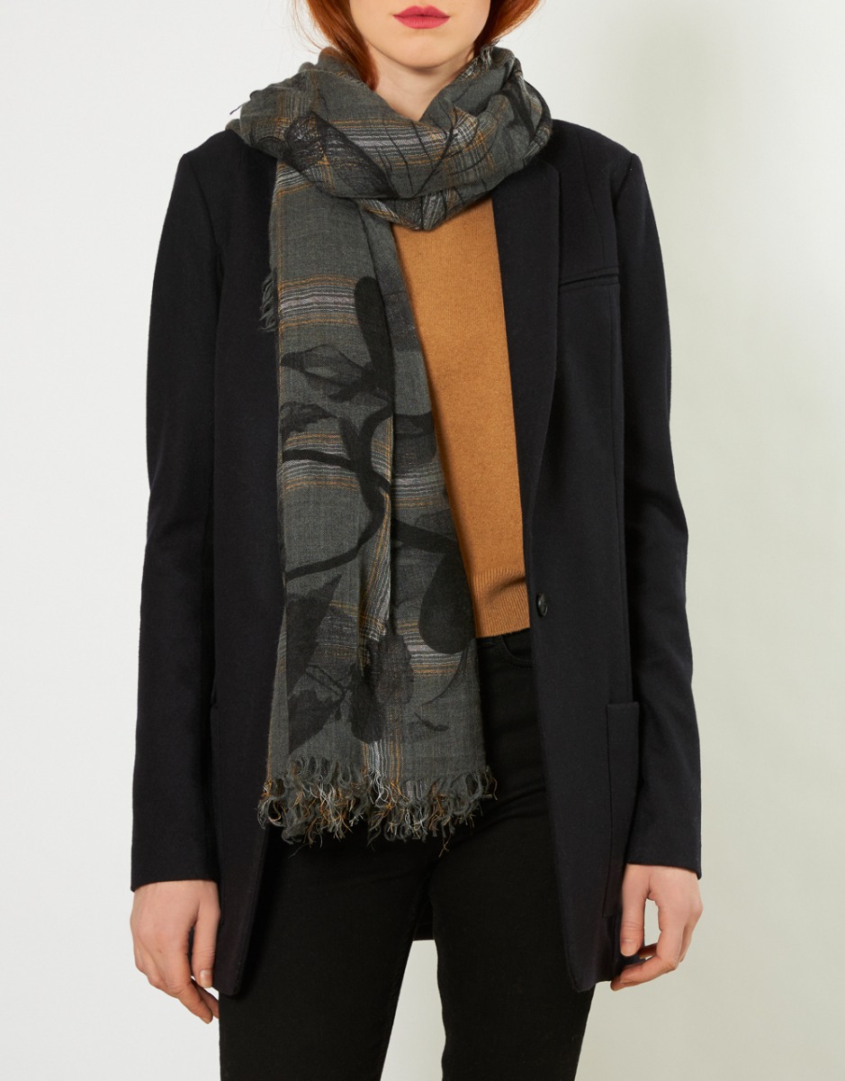 Zivata | Oversize square cashmere and silk scarf