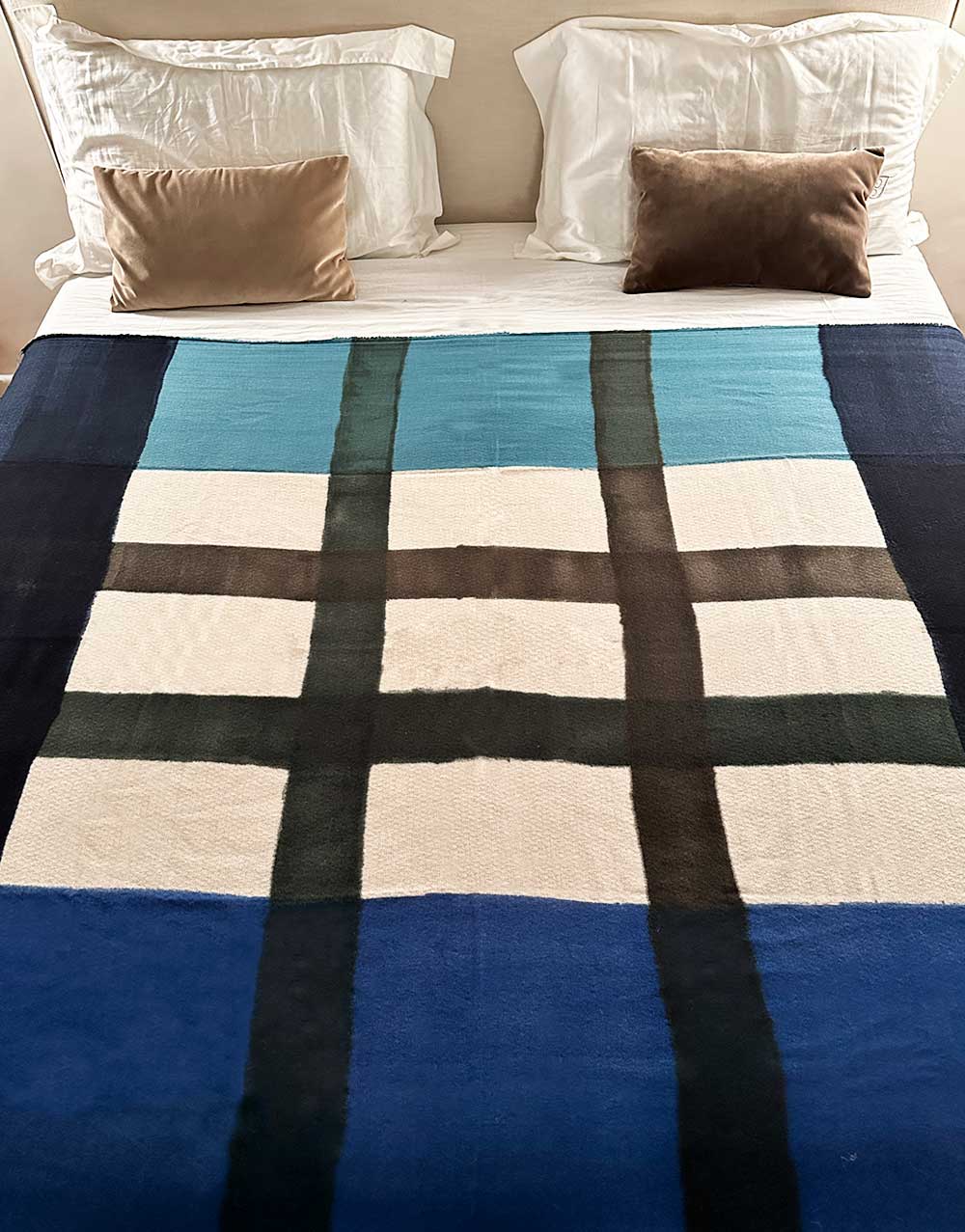 Printed plaid in cashmere and silk blend | Faliero Sarti Plaid Liu