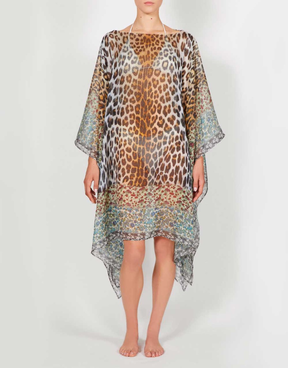 Silk poncho | Faliero Sarti Lia