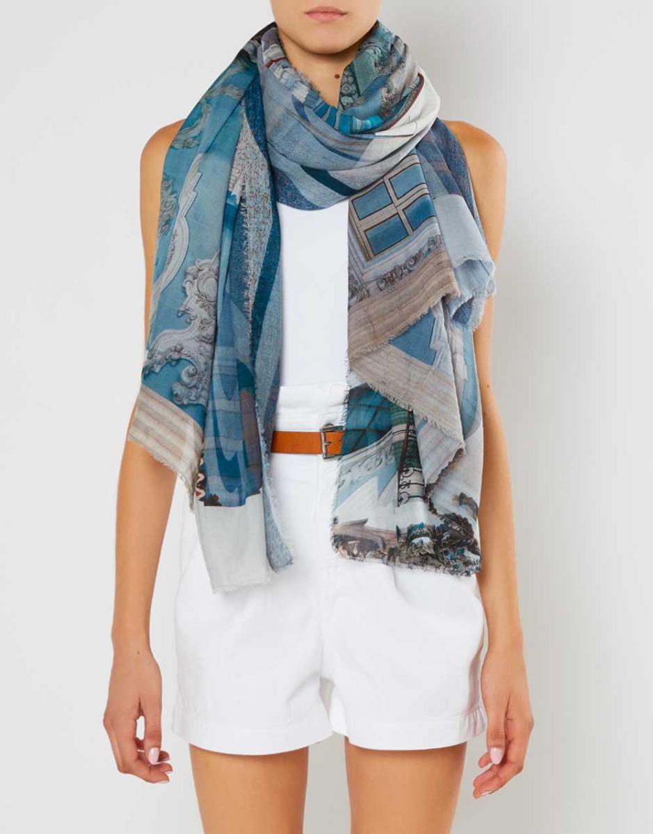 Modal and cotton blend scarf | Faliero Sarti Palazzo Borromeo